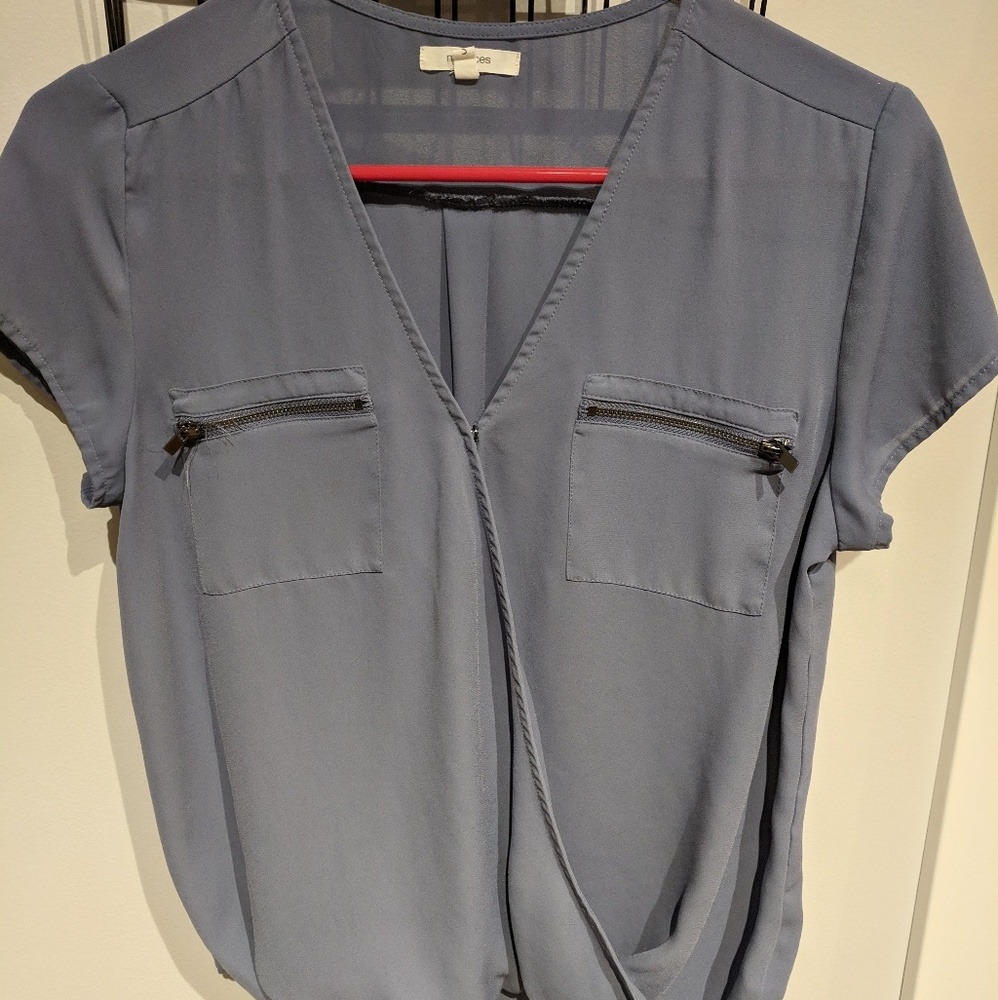 Blue-Grey Maurices Chiffon Shirt